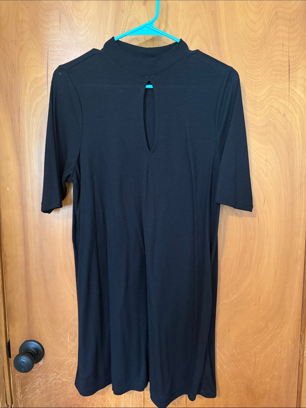 torrid Black Mock Neck Keyhole Tunic